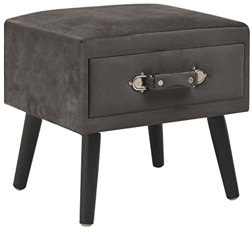 Myheimly Nachttisch Nachttische Nachtschrank Nachtkonsole Telefontisch Grau 40x35x40 Samt