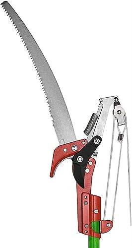 OLSKFUH Manuelle Hochentaster Baumschneider Stange Manueller Hochentaster Schneidersatz Verlängerung Schnittbaumzweig Gartengeräte Astscheren Handhochentaster, 4 Knoten 4 Meter,