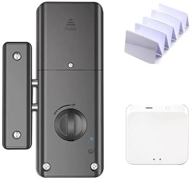Serratura intelligente con motore elettrico con app Tuya Serratura for porta con ingresso senza chiave Installazione invisibile nascosta Serratura con scheda IC for porta in legno(Lock-IC card-M1)