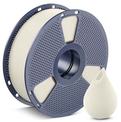 SUNLU PETG Filament 1.75 mm Knochen Weiß, 3D Drucker Filament PETG 1KG | Hohe Festigkeit & Zähigkeit PETG 1KG Spule (2,2 lbs) für Meisten 3D Drucker, Maßgenauigkeit +/- 0,02mm, Knochenweiß 1000g