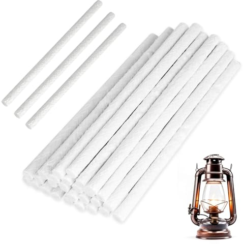 30 Stück Dochte für Kerzen, 25 cm Kerzendocht Fiberglas Ersatz für Weinflasche Tiki Fackeln, Gartenleuchten Terrasse Beleuchtung, Öllampen Laternen Kerzen