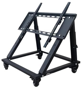 Rollbarer TV-Ständer, mobiler TV-Ständer mit Rollen for 32-70 Zoll LED-, LCD-, Flach- und Curved-TVs, winkelverstellbarer TV-Wagen(75-100 inches)