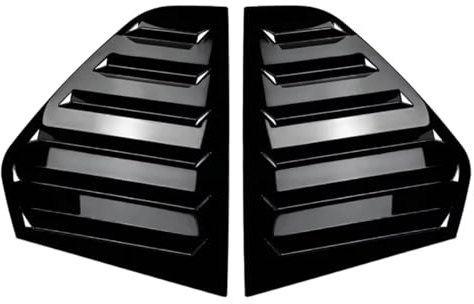 Voiture Coupe-Vent Lèvre Aileron De Lunette Arrière Triangulaire Garniture De Persienne Kit Carrosserie Accessoires Compatible Avec VW Pour Golf MK 8 2020-2025(Glossy Black)