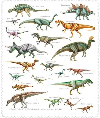 Rannenberg & friends Reinigungstuch Brillenputztuch Dinosaurier Microfasertuch Reinigungstücher Brillenputztücher Tücher Dinos