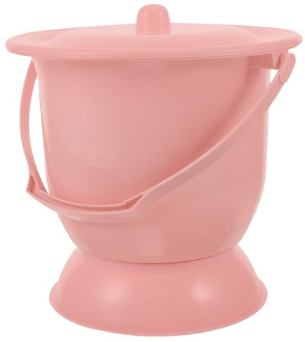 YARNOW Pot à Urine en Plastique 4l Couvercle, Urinoir Stable aux Bords Lisses, Base Plate, pour Femmes Enceintes et Personnes Âgées