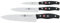 ZWILLING Set de 3 Couteaux (3 pièces: Couteau à Larder/Garnir, Couteau à Viande, Couteau de Chef), Acier Inoxydable, Manche Noir, série Twin Pollux
