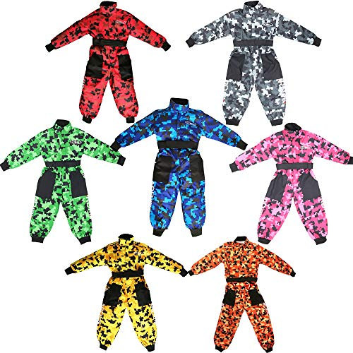 Leopard CUB Kids Motocross CAMO Suit Children Motorbike Motorcycle Race Clothing ATV Karting Suit Overall 1PC - Black M (7-8 Years)