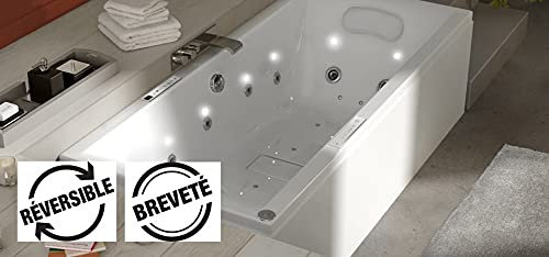 Tablier de baignoire en L Novalu Wellness - 70 x 170, Blanc