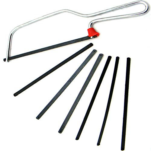 9 Junior Hacksaw with Finger Guard - Metal & Wood Saw with 6 Spare Blades