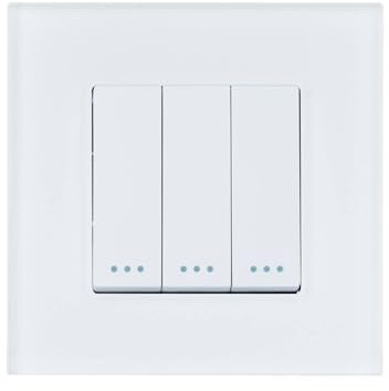 LEDKIA LIGHTING Interruptor Triple con Marco PC Modern Blanco