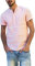Loalirando Chemisie Homme Eté à Manches Courtes Chemise Slim Fit Couleur Uni, Rose, L