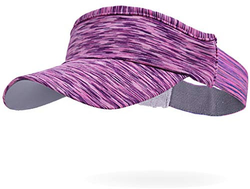 FORBUSITE Women Visor Caps for Running and Sport - Headband & Packable, V206s-purple, M