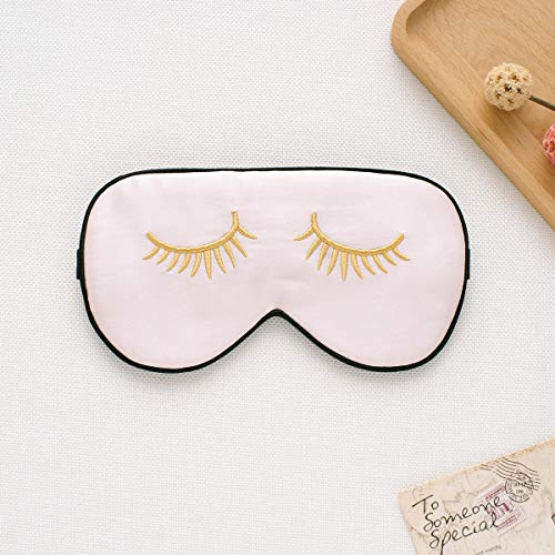 townssilk Silk Sleep mask with Adjustable Strap,Comfortable and Super Soft Eye mask Ultimate Sleeping aid Pink pattern5