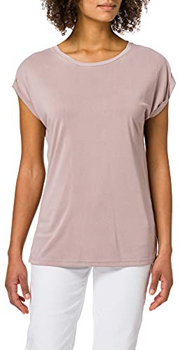Urban Classics T-Shirt Modal Femme T-Shirt Manches Courtes Vieux Rose M