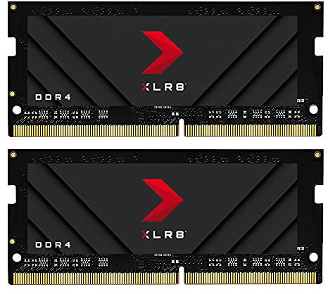 PNY XLR8 Gaming 32GB (2x16GB) DDR4 DRAM 3200MHz (PC4-25600) CL20 1.2V Dual Channel Overclocked Notebook/Laptop (SODIMM) Computer Memory Kit - MN32GK2D43200X