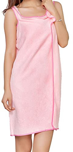 XiinxiGo Saunakilt Damen Kleid, Handtuch-Poncho,Umzieh-Hilfe - Strand-Bademantel für Damen,Pink,150 * 80 cm