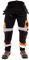 Juicy Trendz® Arbeitshose Herren reflektierendes Band Warnschutz Arbeitshose für Herren