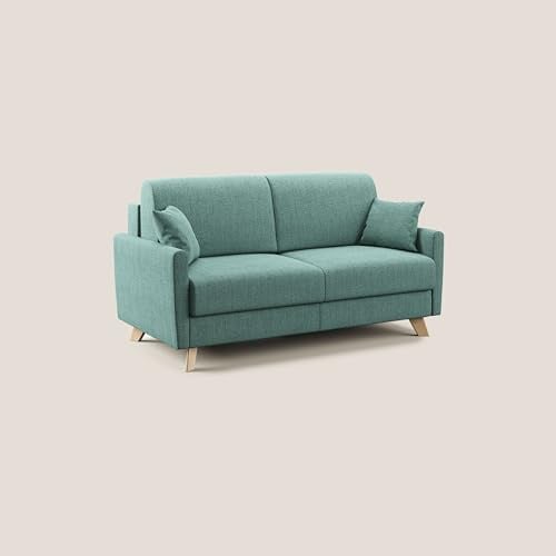 Divani.Store Sofá Cama, Madera, Verde Agua, 120x197 cm