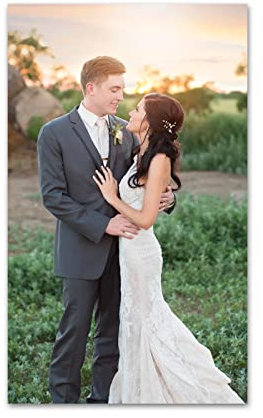 LZIMU Custom Canvas PIcture Personalisierter Druck mit Ihrem Foto auf Leinwand Personalisierte Familienporträtbilder Memorial Geschenke(20.00 x 40.00 cms Kein Rahmen)