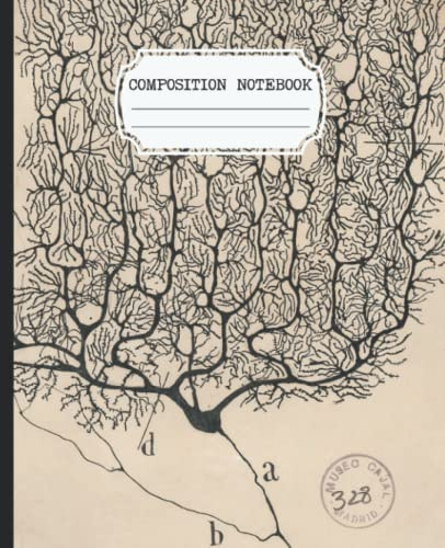 Composition Notebook: Science Aesthetic College Ruled With Brain Cell Design