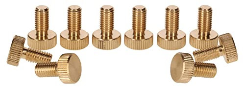 Rändelschrauben M3–M6 | Edelstahl, Aluminium, Eloxiert, Messing | Handverstellbare Schrauben mit Rändelkopf | Für Maschinenbau, Möbel, Modellbau, Elektronik (10, Messing, M5 x 10mm)