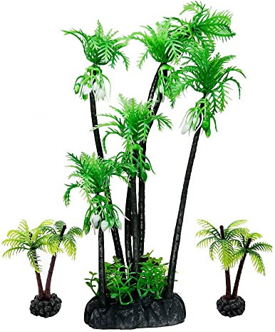Woohome 3 PCS Coconut Palm Trees for Model Train Landscape