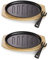 ECHTWERK Padella in ghisa con strisce e vassoio da portata, manico rimovibile, adatta per forni, barbecue, barbecue e induzione, Ø 26 x 16,7 cm, 2 pezzi