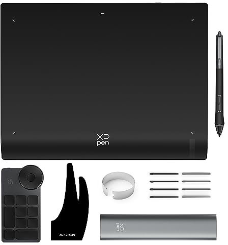 XP-PEN Deco Pro MW (Gen 2) Tablette Graphique, Tablette Graphique Dessin Bluetooth 5.0 sans Écran, Stylet à 16K Niveaux de Pression, Compatible avec Windows Chrome OS macOS 10.10 Android 10.0 Linux