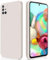 GiiYoon Hülle Kompatibel mit Samsung Galaxy A71, Hochwertiges Liquid Silicone Case, Rundumschutz Handyhülle, Kratzfestes Weiches Mikrofaserfutter- Weiß