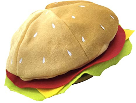 COLLBATH Entzückender Burger Hut Lustiger Burger Kopfschmuck für Aufführungen Partys und Kostüme Kreatives Fast Food Accessoire für Unvergessliche Momente