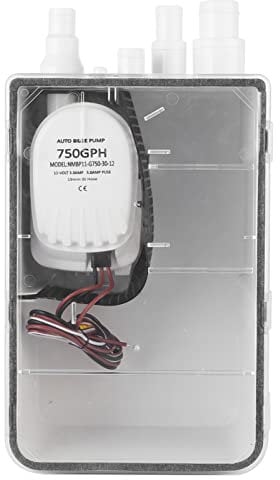 Bilge Drain Box, Shower Pump System Easy to Install Full Submersible Electric Pump The Unit Has a Variety of Air Inlet Size for for Rule(12V)