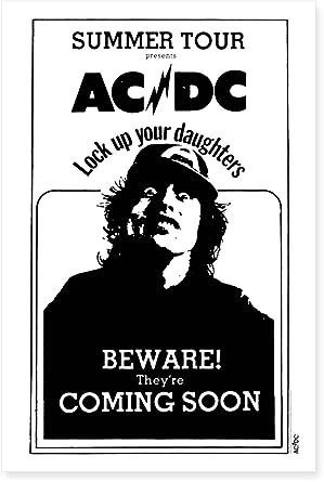 Spreadshirt AC/DC The Sounds Summer Concert Tour Coming Soon Poster 60x90 cm, One size, Weiß