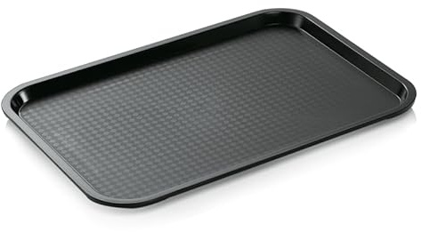 30x Gastro Tablett schwarz stapelbar 35 x 27 x 2 cm Serviertablett Polypropylen