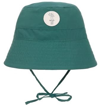 LÄSSIG Splash & Fun Baby und Kleinkind Sonnenhut Fischerhut mit UV-Schutz Grün 46/49 7-18 Monate