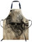 Smooffly Delantal con diseño de calavera, ajustable, delantal de cocinero, unisex, para mujeres y hombres, perfecto para el hogar, cocina, hornear, jardinería, restaurante, cafetería, barbacoa, Arte
