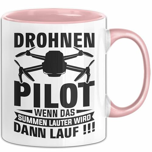 Geschenke Für Drohnen-Fans Modellbau Piloten Tasse Drohne Quatrocopter Rc Geschenk-Idee Becher Wenn Das Summen Lauter Wird (Rosa)