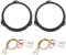 VGOL 165mm 6,5 Zoll Lautsprecheradapterhalterungsring Vorder- Und Hintertür-Lautsprecheradapter Kunststoff Kompatibel mit Fiesta Ab 2008 mit 2-teiligem Kabeladapter