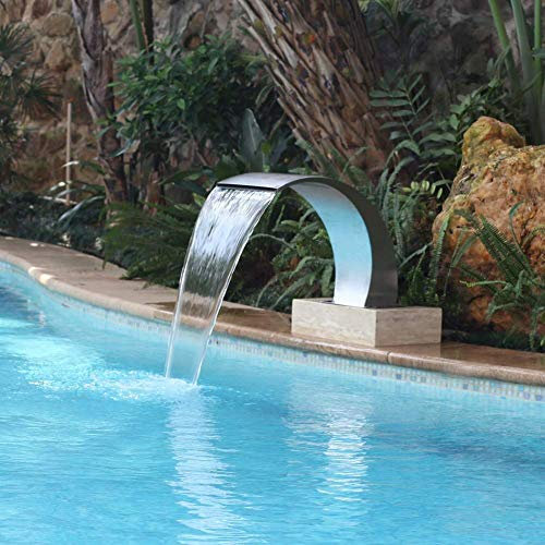 KOHARA Ausläufe aus Edelstahl für Poolbrunnen, Wasserfall aus Edelstahl, Springbrunnen für den Außenbereich