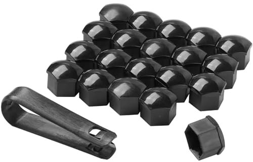 NBVGFGDF 20 pièces Cache Ecrou Voitures, pour Ford Transit Custom Couvercle de Boulon d'écrou de Roue avec Outil Retrait, Capuchons d'écrou Roue Voiture,A-21mm
