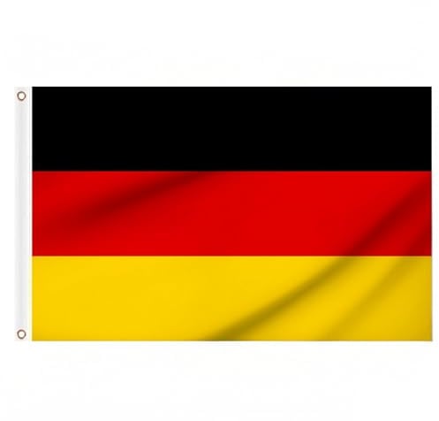Deutschland-Flagge 1,5 m x 0,9 m, große deutsche Flaggen mit Messingösen für Fußball-Sportspiele, Veranstaltungen, Partydekorationen