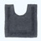 HOMESCAPES Tapis Contour WC en Coton, Tapis WC et lavabo 50x55 cm, Tapis de Bain Gris