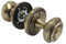 Antique Round Door Knob Set Including Tubular Latch - Georgian Style Sprung Internal & External Door Knobs for Mortice Locks & Tubular latches. Sets (1 Pair of Georgian MORTICE KNOBS)