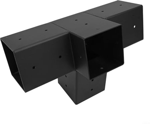 Staffa per pergola per portico da 10 x 10 cm, 15° a 3 vie, inclinato, pergola, gazebo per patio, pergola, capanne di tronchi (C)