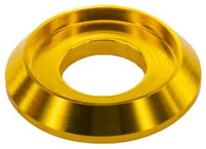 [40 pièces] Rondelles à alésage M6, alliage d'aluminium anodisé, rondelles de culasse, cale pour vis RC/voiture/moto/accessoires mécaniques, couleur dorée