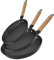YUTANN Nonstick Frying Pan Set, 8 10 12 Ceramic Frying Pans, Pre-seasoned Cast Iron Pan Cookware Set with Cool Handle, Dishwasher Safe, Free of PFAS & PFOA, Compatible with All Stovetops