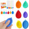 Echehi 6 Piezas de Juguetes Sensoriales para Niños y Adultos, 10 Diferentes Táctiles y Visuales para Aliviar la Antiestres, Fidget Foys de Silicona con Agujeros para un Fácil Transporte
