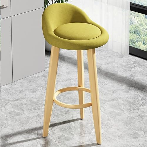 Moderna silla de bar tapizada con patas de metal, taburetes de altura de mostrador verde para isla de cocina y bar/cafetería, taburetes de desayuno sin respaldo (23.6 pulgadas)