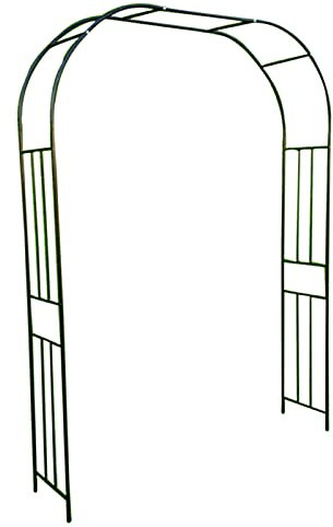 Arco da giardino in metallo per piante rampicanti, resistente alle intemperie, con motivo pergolato, ideale per piante rampicanti e matrimoni