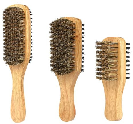 WRITWAA 3stücke Nylonborstenbartbürste Für Männer Doppelseitig Für Bartpflege Und Haargestaltung Effizientes Entfernen Von Losen Haaren Geeignet Für Friseursalons Und Heimgebrauch