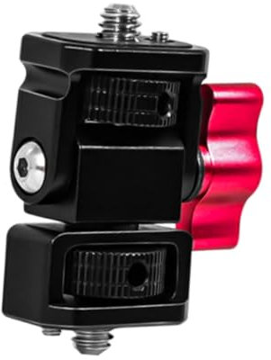 LeeQinersw Pan Tilt Head Fluid Head Schuhadapter Verstellbarer Mini -Stativkopf Kleiner Kopf für Blitzbeobachtungskamera, 50mmx39mmx19mm